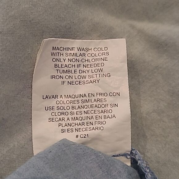 Luxology sz 12 distressed denim Blue dress with pockets - Picture 9 of 9